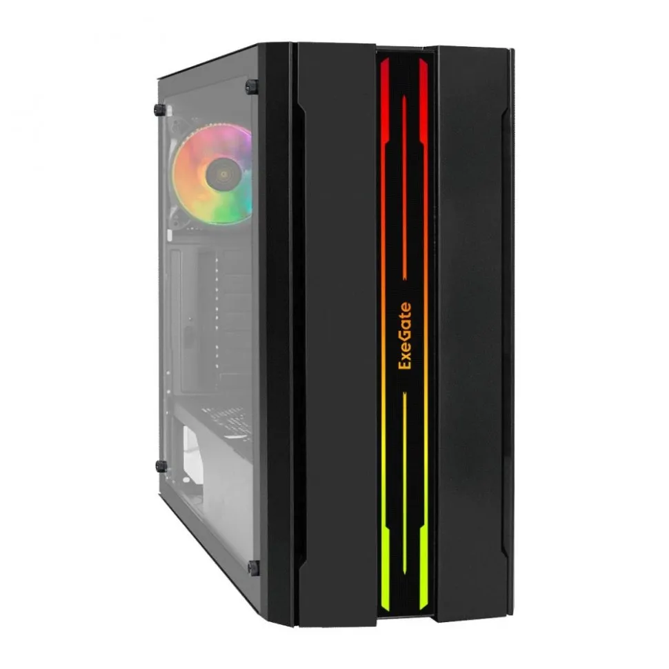 Корпус EXEGATE MidiTower Цвет черный EX292688RUS