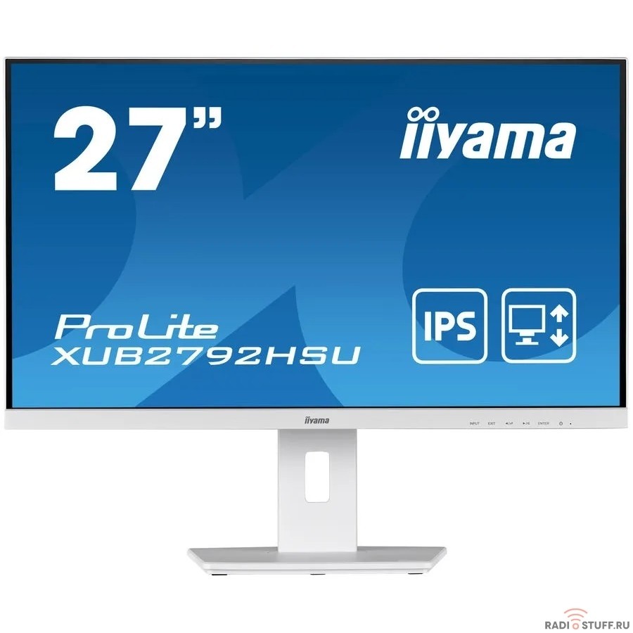LCD Iiyama 27'' XUB2792HSU-W5 белый {IPS 1920х1080 75Hz 250cd 178/178 1000:1 4ms D-Sub HDMI DisplayPort}
