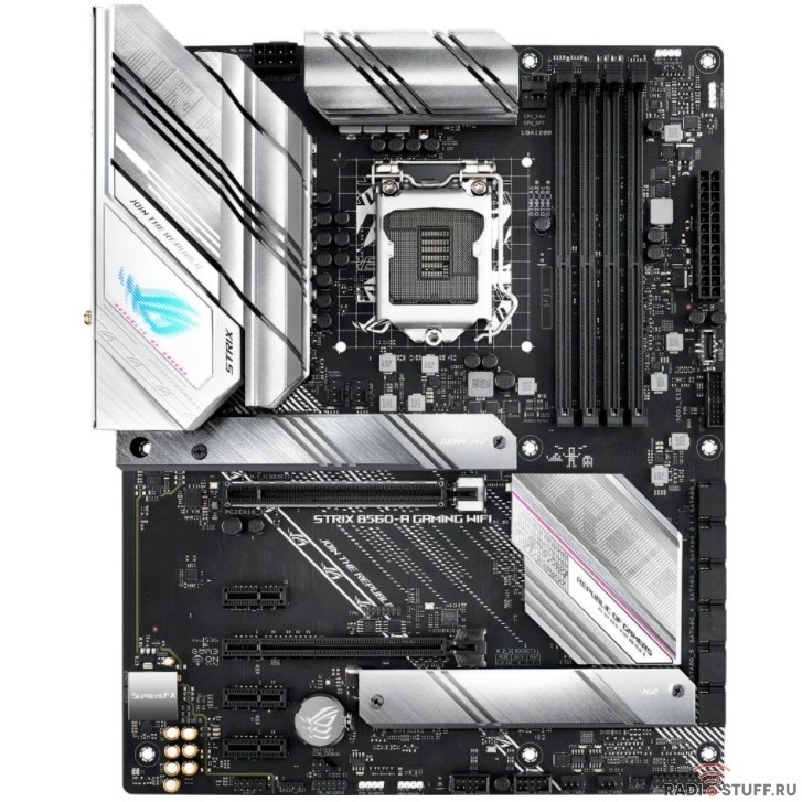 Материнская плата Asus ROG STRIX B560-A GAMING WIFI Soc-1200 Intel B560 4xDDR4 ATX AC`97 8ch(7.1) 2.5Gg RAID+HDMI+DP