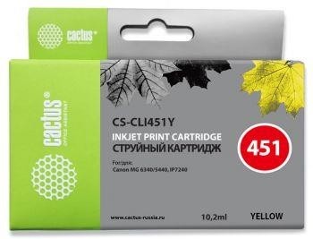 Картридж YELLOW 10.2ML CS-CLI451Y CACTUS