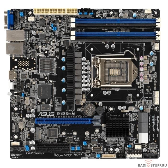 P12R-M Miсro-ATX, LGA 1200, 4x DDR4 DIMM (to 128GB ECC UDIMM), 4x USB 3.0 (2 rear), 6x SATA, 1x PCIE x16, 1x PCIE x8, 1xM.2 2280, LAN 2x 1Gb, Video AST2600, IPMI Option  (384571)