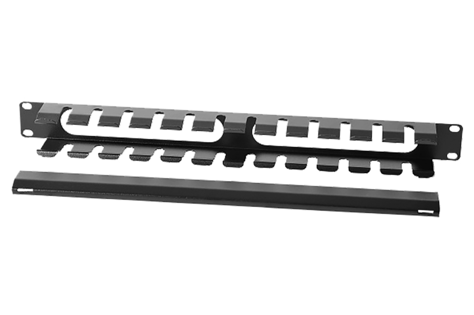 Горизонтальный кабельный органайзер 19", 1U, с крышкой, чёрный, ЦМО Горизонтальный кабельный органайзер 19", 1U, с крышкой, чёрный, ЦМО