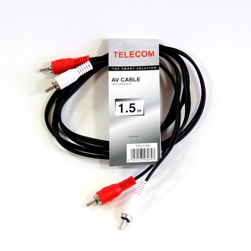 Кабель AUDIO 2RCA TO 2RCA 1.5M TAV7158-1.5M TELECOM