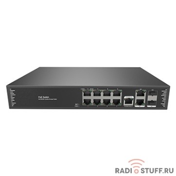 Just JT-POE31108PFM Интеллектуальный управляемый 10 портовый PoE коммутатор L2 уровня