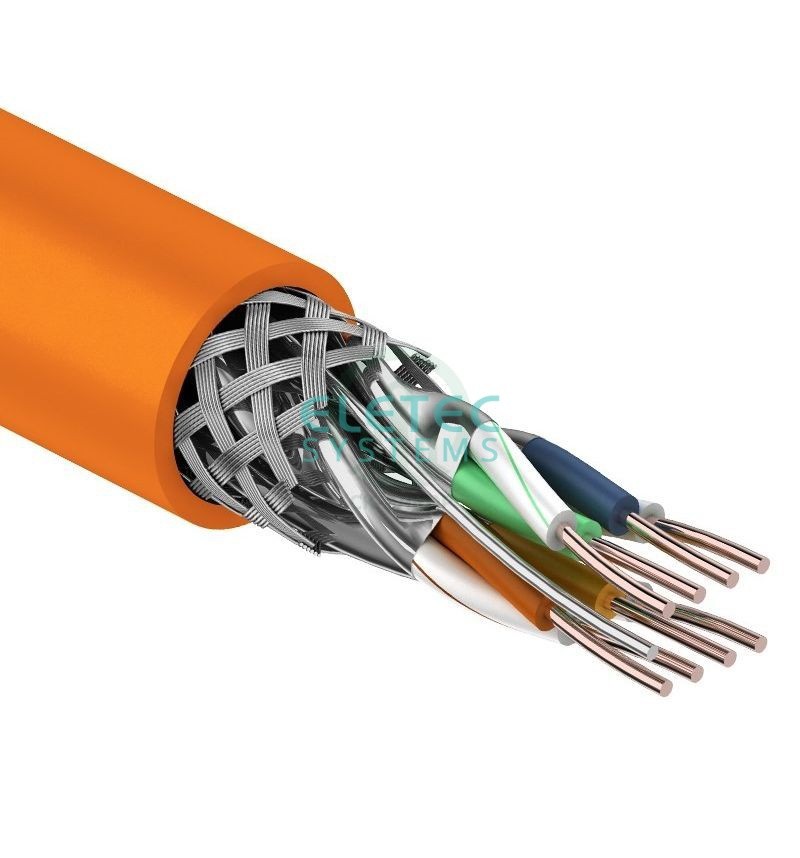 Кабель SFTP 6A Eletec 4x2xAWG23 нг(А)-HF, 305 м, медь