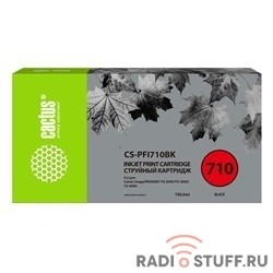 Картридж струйный Cactus CS-PFI710BK черный (700мл) для Canon imagePROGRAF TX-2000/TX-3000/TX-4000