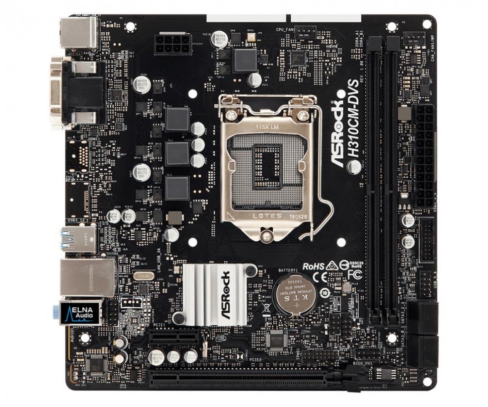 Материнская плата H310 S1151 MATX H310CM-DVS ASROCK